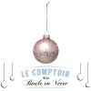 BOULE DE NOEL VERRE ARBRE TURQUOISE 7CM