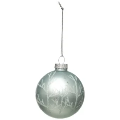 BOULE DE NOEL VERRE ARBRE TURQUOISE 7CM