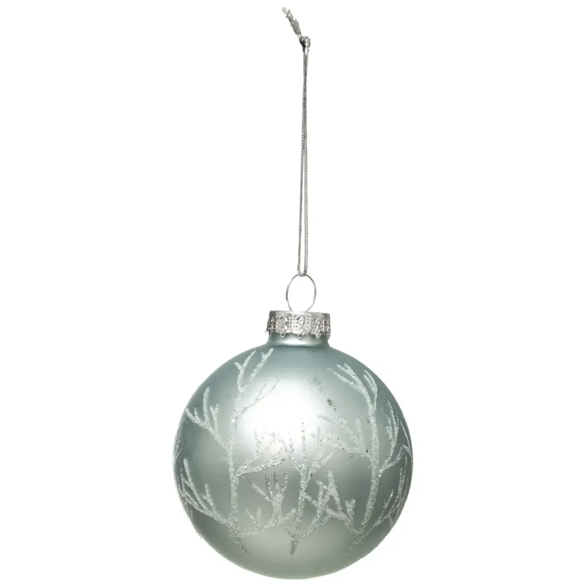 BOULE DE NOEL VERRE ARBRE TURQUOISE 7CM
