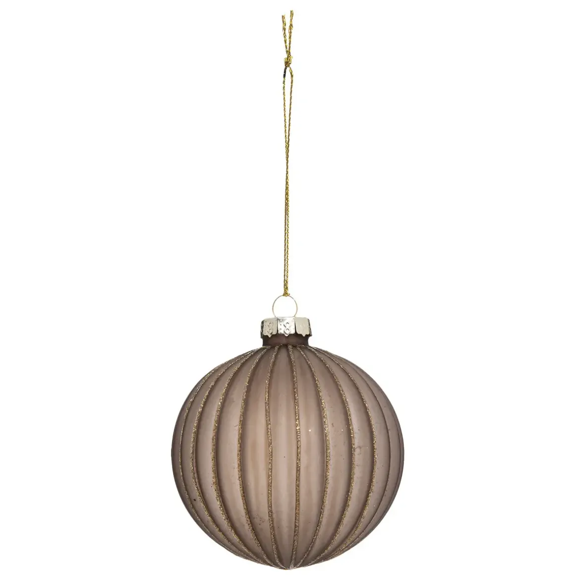 BOULE DE NOEL VERRE MARRON X3 PIECES 8CM