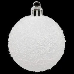 BOULE DE NOEL X5 PIECES BLANC 5CM