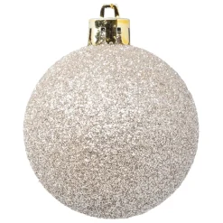 BOULE DE NOEL X9 PIECES NUDE 6CM