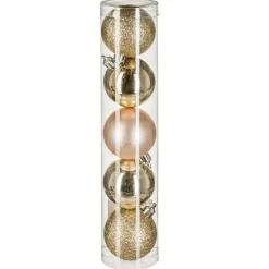 BOULE DE NOEL X5 PIECES OR 5CM