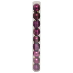 BOULE DE NOEL X9 PIECES VIOLET 6CM