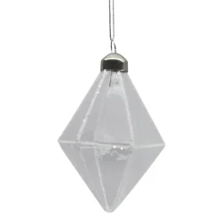 BOULE EN VERRE POLI FOME GEOMETRIQUE ALLONGEE 8CM