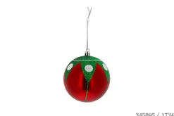 BOULE NOEL ROUGE ET VERTE 8CM