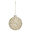 BOULE RONDS ET ETOILES VERRE 10CM