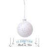 BOULE VERRE 7CM BRANCHE PAILLETEE