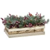 BRANCHE COMPOSITION BAIES ROUGE POT JUTE D.16CM