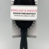 BROSSE PNEUMATIQUE OVALE PICOTS PERLES NOIR MAT