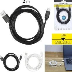 CABLE CHARGE ET SYNCHRONISATION TYPE C 2M