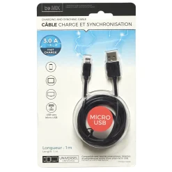 CABLE CHARGE ULTRA RAPIDE 3A MICRO USB