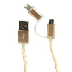 CABLE TRESSE 2 EN 1 MICRO USB TYPE C