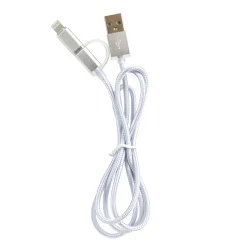 CABLE TRESSE 2 EN 1 MICRO USB TYPE C