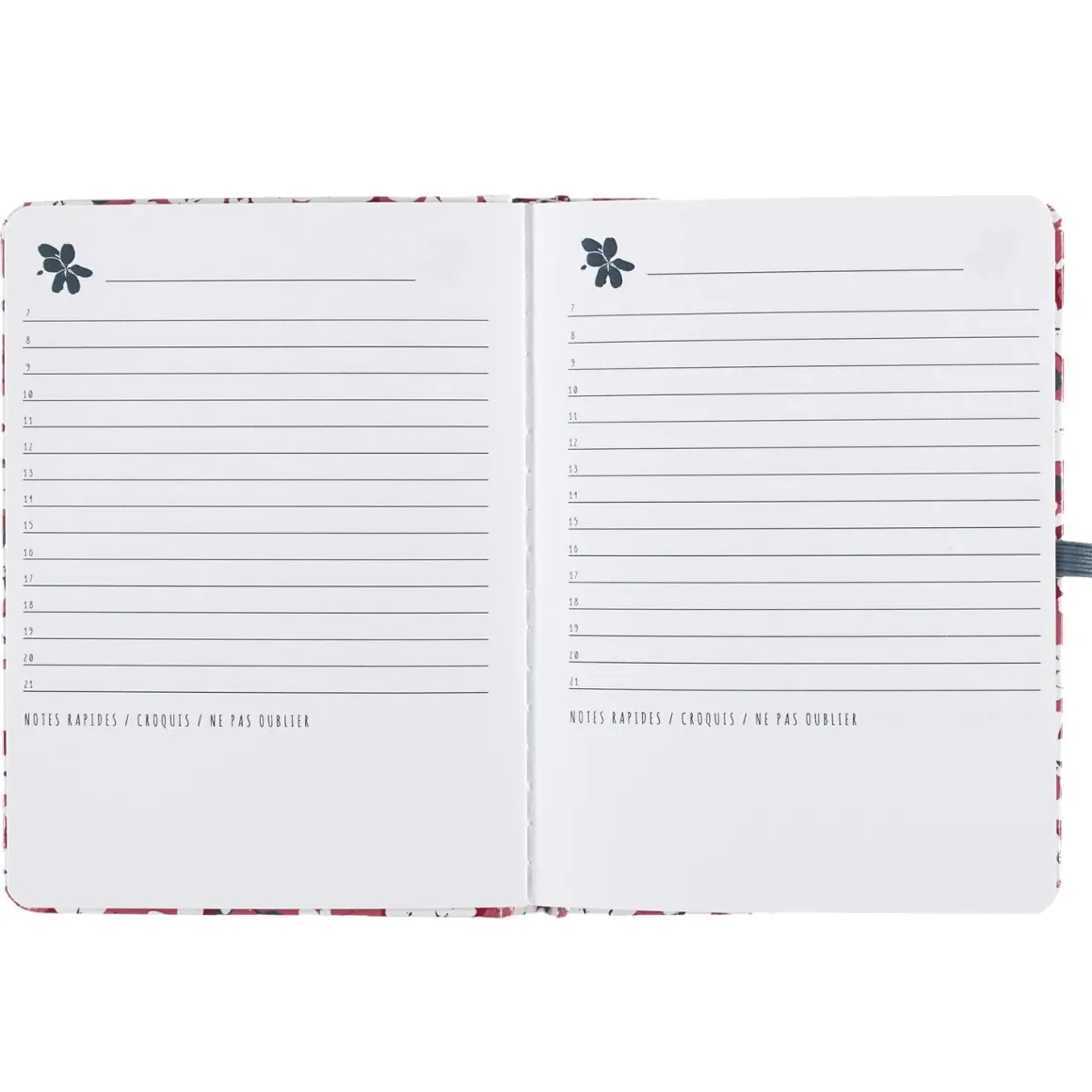 CARNET A6 AVEC ELASTIQUE 48 PAGES