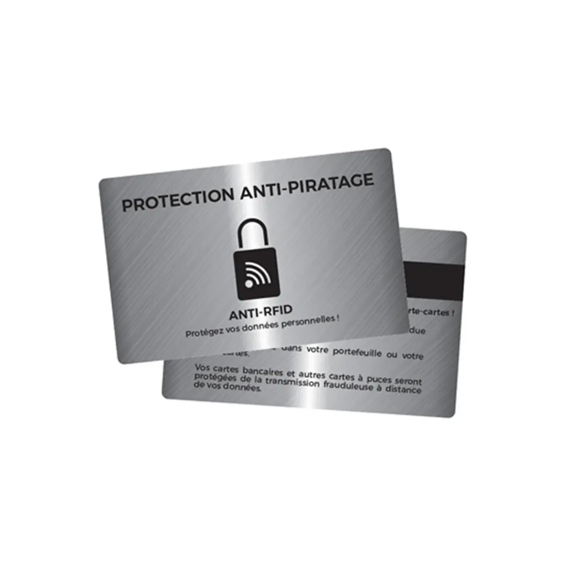CARTE ANTI PIRATAGE RFID METALLIQUE
