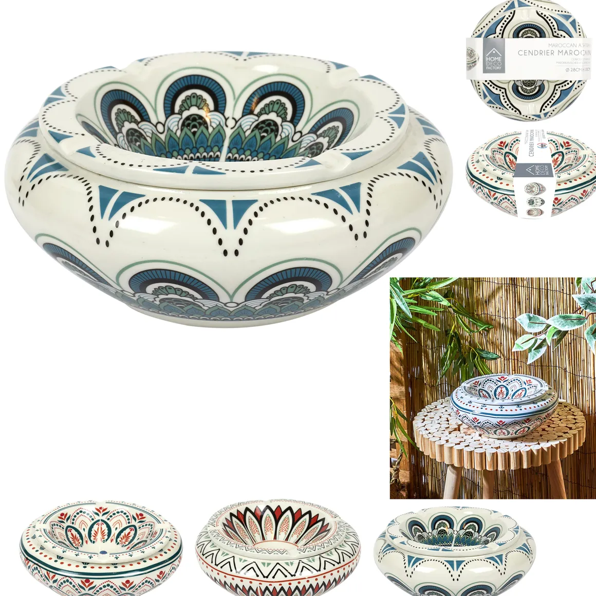 CENDRIER MAROCAIN CERAMIQUE XXL MIRAGE