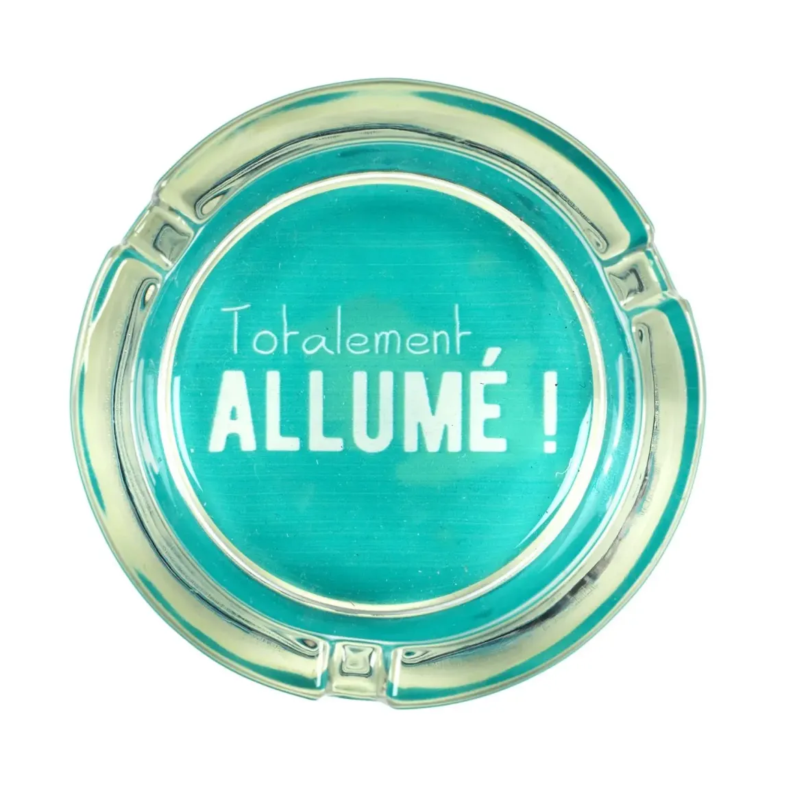 CENDRIER VERRE PHOSPHORESCENT