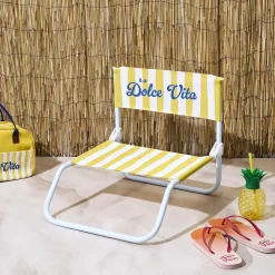 CHAISE DE PLAGE DOS DOLCE VITA JAUNE
