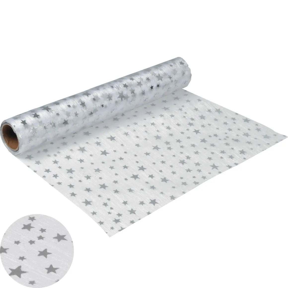 CHEMIN TABLE ORGANZA 28CMX5M ARGENT