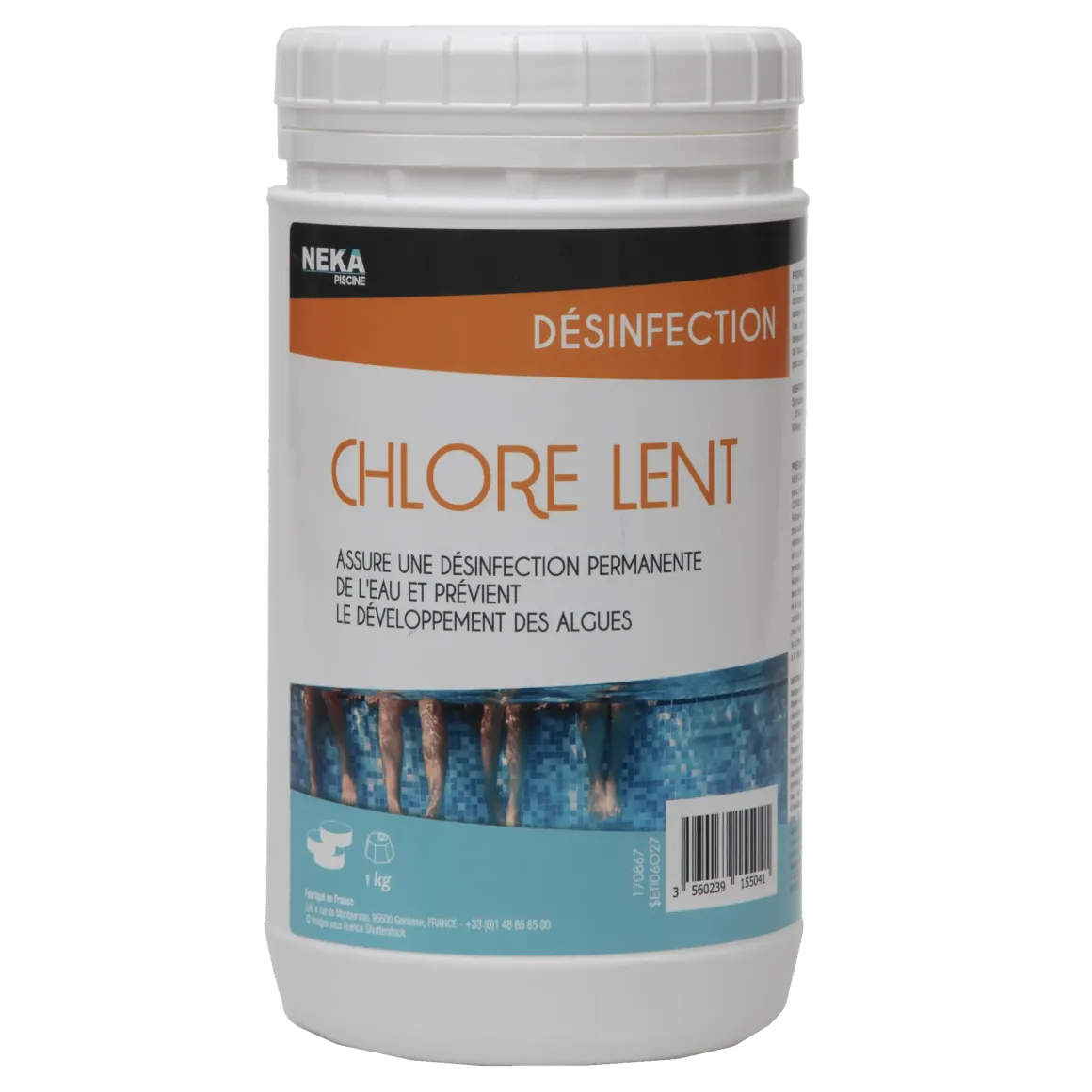 CHLORE LENT GALET 125G 1KG