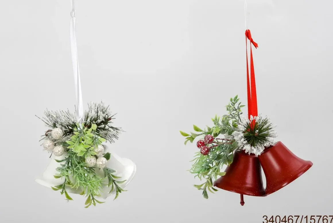CLOCHE D.17CM METAL ROUGE