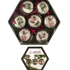 COFFRET 7 BOULES ANIMAUX D.7.5CM