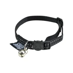 COLLIER ANTI ETRANGLEMENT 20 A 28CM REFLECHISSANT NOIR