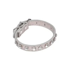COLLIER FANTAISIE STRASS 30CM GRIS