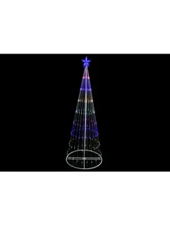 CONE 198 LEDS MULTICOLORE FIL TRANSPARENT 190X70CM