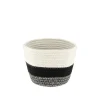 CORBEILLE D.19X11X10CM NATUREL NOIR CHINE