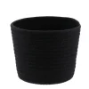 CORBEILLE NOIR CHINE D.17X14CM