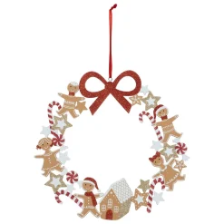 COURONNE BOIS PAIN EPICE 33CM