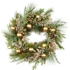 COURONNE DE NOEL PERLES 65CM