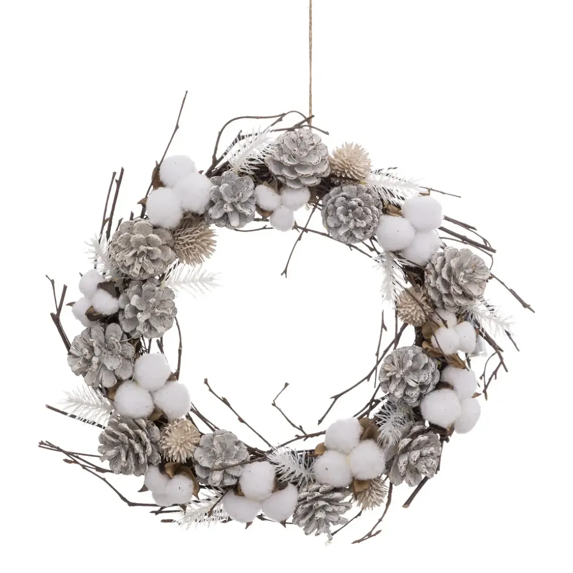 COURONNE LED BRANCHE COTON D.35CM