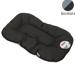 COUSSIN FLOCON 107CM BICOLORE NOIR GRIS