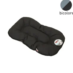 COUSSIN FLOCON 61CM BICOLORE NOIR GRIS