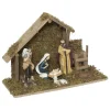 CRECHE DE NOEL LED 7 SANTONS D.30X20CM