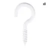 CROCHET A VIS ACIER PLASTIFIE BLANC 3.5X40MM 8PCS