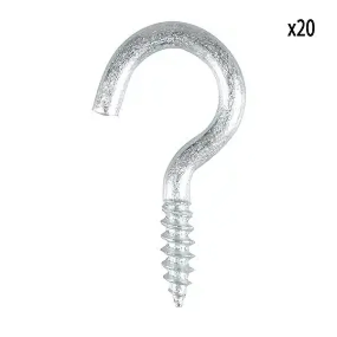 CROCHET A VIS ACIER ZINGUE 2.5X25MM 20PCS