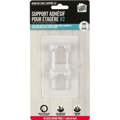 CROCHET ETAGERE AUTO ADHESIF 3KG X2 PIECES
