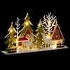 DECO NOEL INTERIEUR RENNE SAPIN 13 LEDS BLANC CHAUD H.17CM