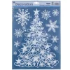 DECO VITRE PAILLETTE BLANC 29X41CM