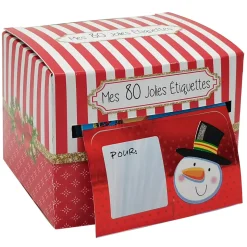 ETIQUETTES PAQUET CADEAU X80 PIECES