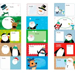 ETIQUETTES PAQUET CADEAU X80 PIECES