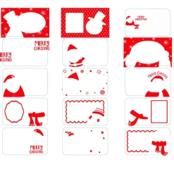 ETIQUETTES PAQUET CADEAU X80 PIECES