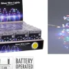 FIL ARGENT LUMIERES 198 LED PILES