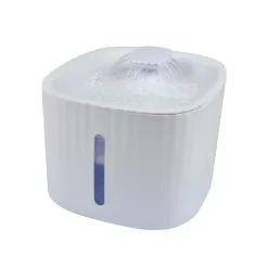 FONTAINE A EAU POUR ANIMAUX 3L 19.5X19.5X16CM BLANC