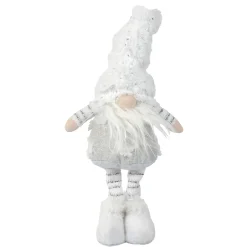 GNOME BLANC ARGENT DEBOUT 14X8X38CM