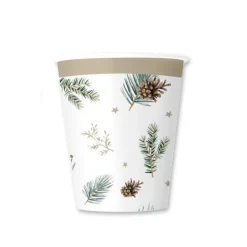GOBELETS CARTON 25CL NATURE CERF X6 PIECES